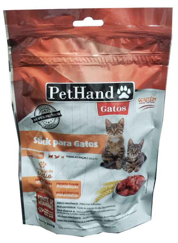 BIFINHO STICKS SUPER PREMIUM PARA GATOS – CARNE – PACOTE 300 G – IelenPET